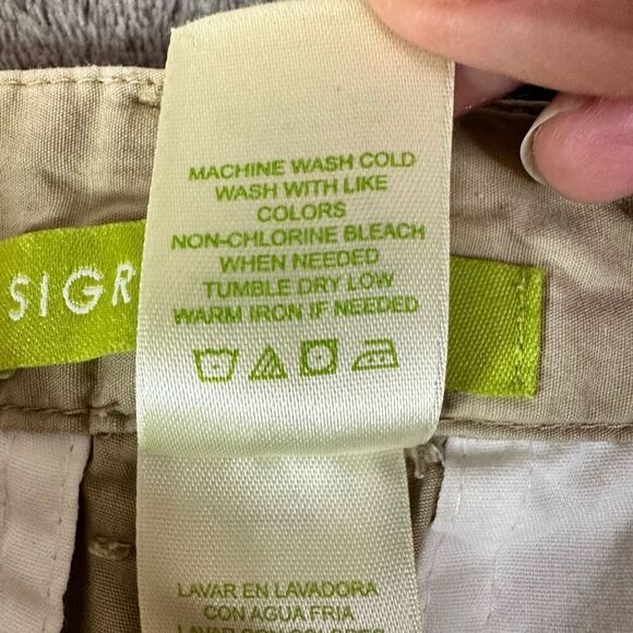 Vintage Sigrid Olsen Cargo Capri Cropped Pants Womens‎ 4 Beige Coastal Spring - Picture 7 of 10
